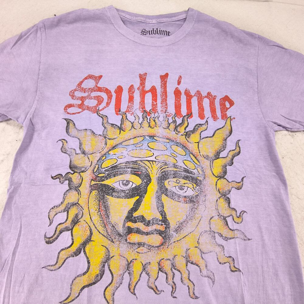 Sublime Band Short Sleeve Crew Neck Graphic T Shirt Mens Size Small S Purple